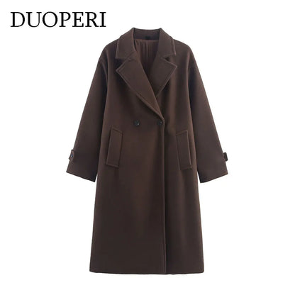 Women's Notched Long Coat