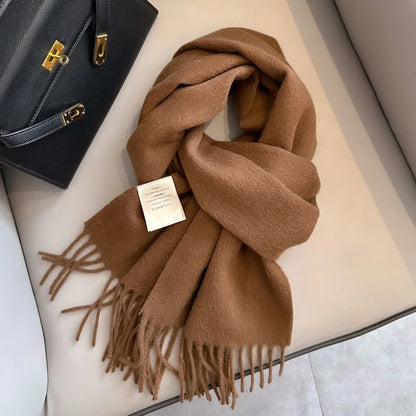 Unisex Narrow Wool Scarf