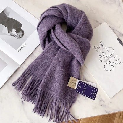 Unisex Narrow Wool Scarf