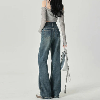 Women's High-Waist Wide-Leg Jeans