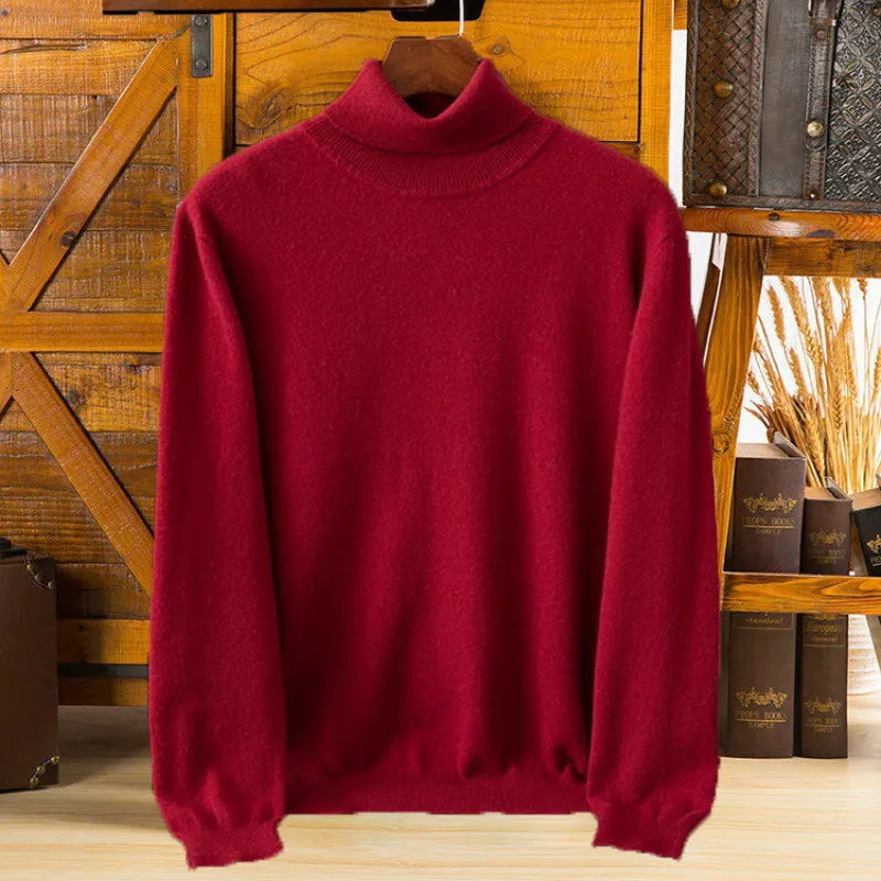 Men's Turtleneck Knit Sweater