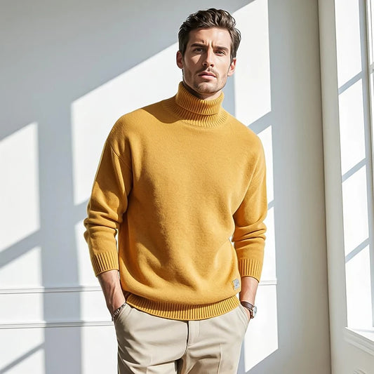 Men's Turtleneck Knit Sweater