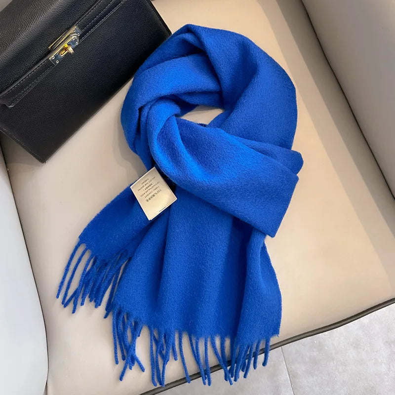 Unisex Narrow Wool Scarf