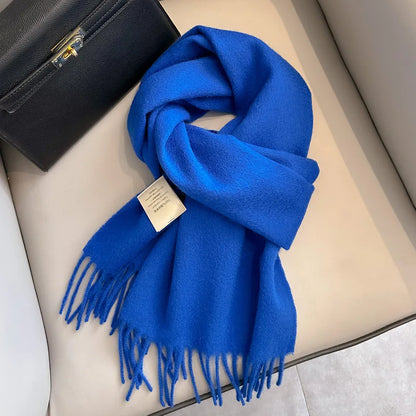 Unisex Narrow Wool Scarf
