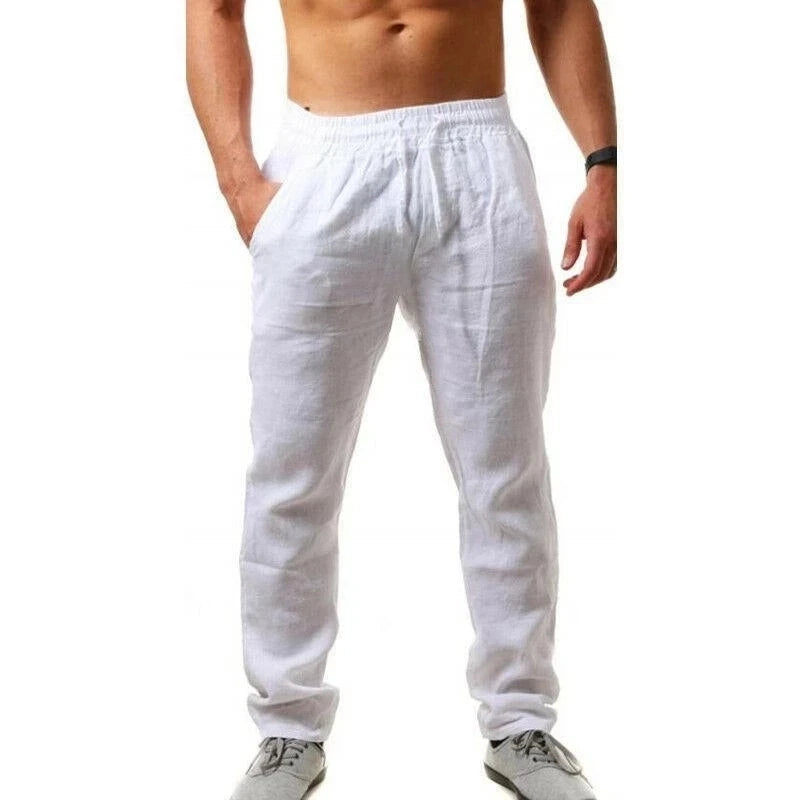 Men's Relaxed Linen-Blend Trousers