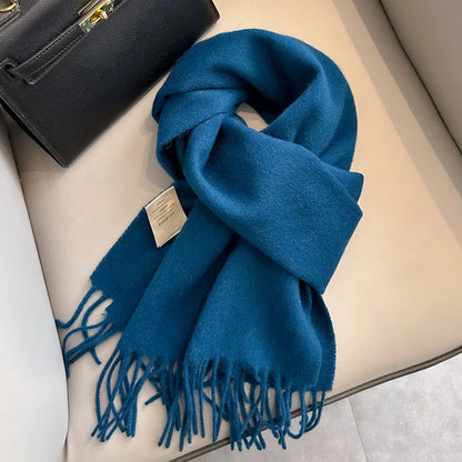 Unisex Narrow Wool Scarf