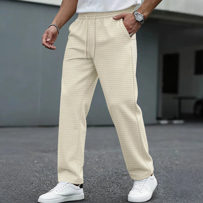 Men's Drawstring Straight-Leg Trousers