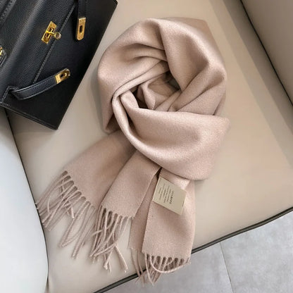 Unisex Narrow Wool Scarf