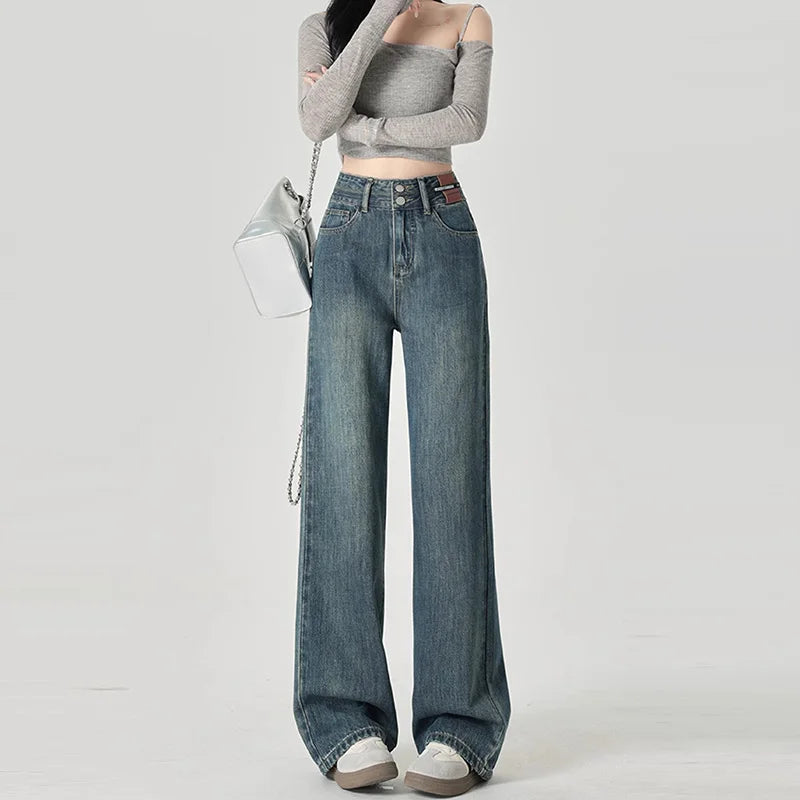 Women's High-Waist Wide-Leg Jeans