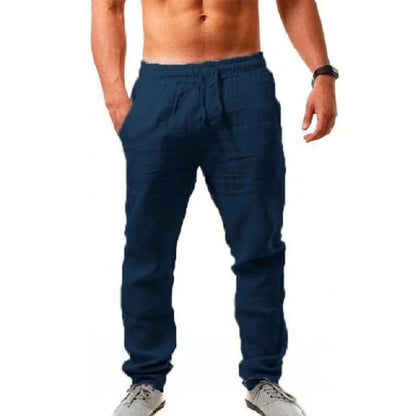 Men's Relaxed Linen-Blend Trousers