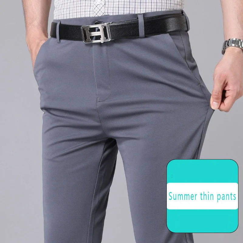 Men's Straight-Leg Smart Trousers