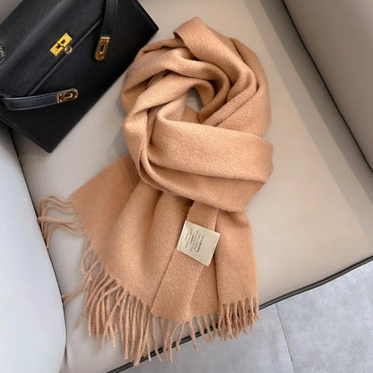 Unisex Narrow Wool Scarf