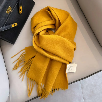 Unisex Narrow Wool Scarf