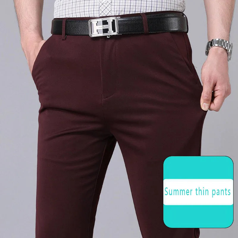 Men's Straight-Leg Smart Trousers