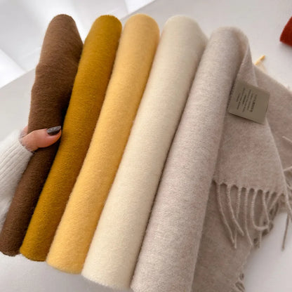 Unisex Narrow Wool Scarf