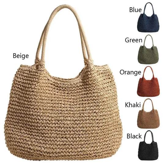 Women's Woven Straw Tote Bag