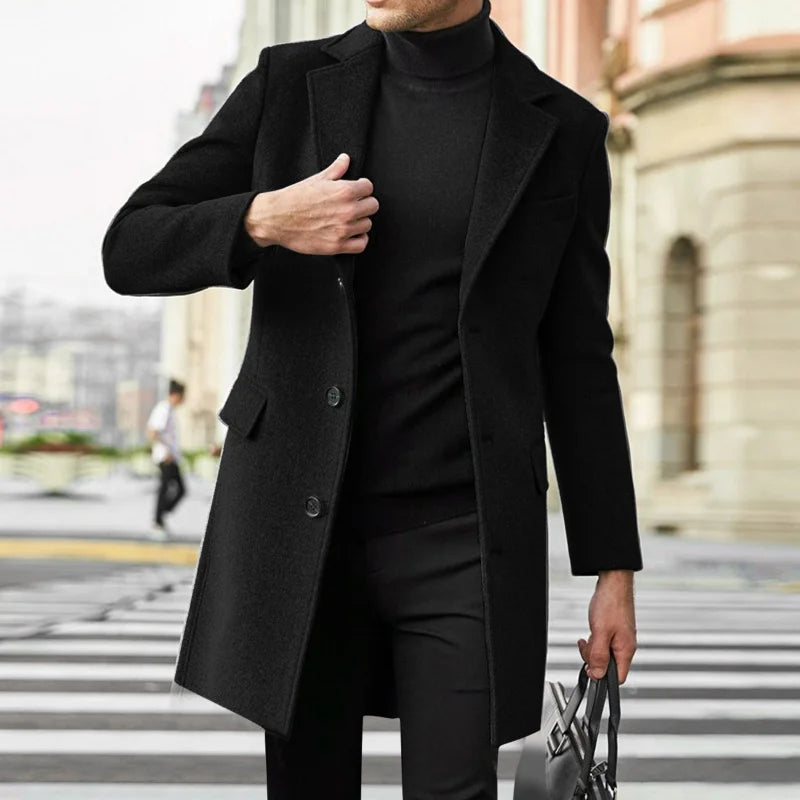 Men's Longline Textured Coat