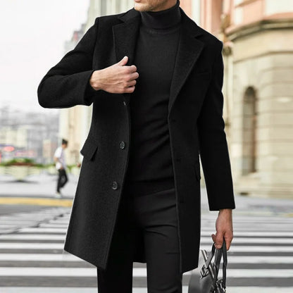 Men's Longline Textured Coat
