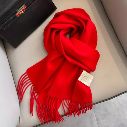 Unisex Narrow Wool Scarf